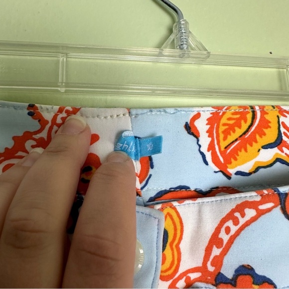 J. McLaughlin Pants Women's Orange And Blue Paisley Print Modal Spandex Size 10 - Picture 12 of 15